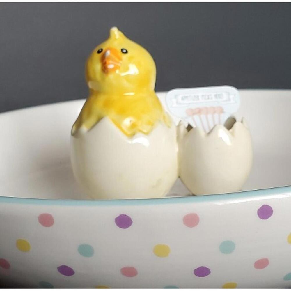 10 Strawberry Street Whimsical Cupboard  Chick Party Serving Bowl EASTER READ